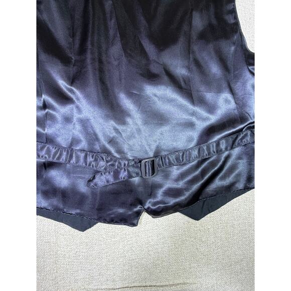 Vintage JC Women's XXL Black Handmade Sequin Cowboy Button Front Western Vest - Picture 8 of 8